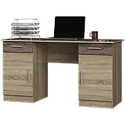 Стіл письмовий з дерева для навчання та роботи "Вчитель" Еверест (140х55х75 см) Сонома + Трюфель