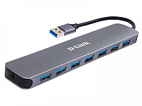 Мультипортовый адаптер USB хаб USB3.0 D-Link DUB-1370/B2A 7хUSB3.0 Black