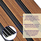 Рейка декоративна PS 2900х120х12мм Каштановий SW-00001743, фото 2