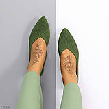 Зелені оливкові легкі жіночні текстильні балетки колір на вибір доступна ціна взуття жіноче, фото 5
