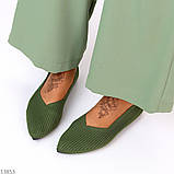 Зелені оливкові легкі жіночні текстильні балетки колір на вибір доступна ціна взуття жіноче, фото 7