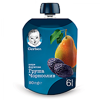 Gerber ГЕРБЕР пауч-пюре груша/чорнослив 90гр