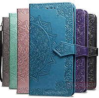 Шкіряний чохол книжка Vintage для Xiaomi Redmi Note 14 Pro Plus з візитницею (Різні кольори)