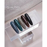 HEYLOVE. Reflective Gel Polish, DARING, 15 ml, гель-лак, темно-синій зі срібними світловідбиваючими частинками, фото 2