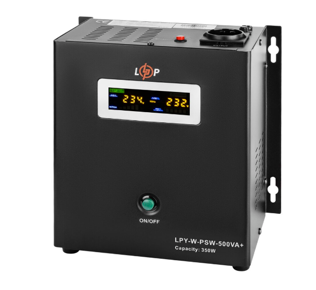 ДБЖ із правильною синусоїдою 12 V LPY-W-PSW-500VA+ (350 Вт)5A/10A, фото 1