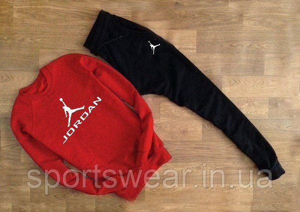 Спортивний костюм червоний світшот Jordan ( знак+ім'я ) "" В стилі Jordan ""