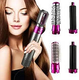 Стайлер для волосся 5 в 1 Hair Brush 9234, рожевий, фото 4