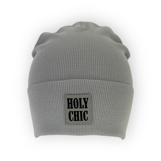 Одинарная трикотажная шапка с отворотом для мальчика