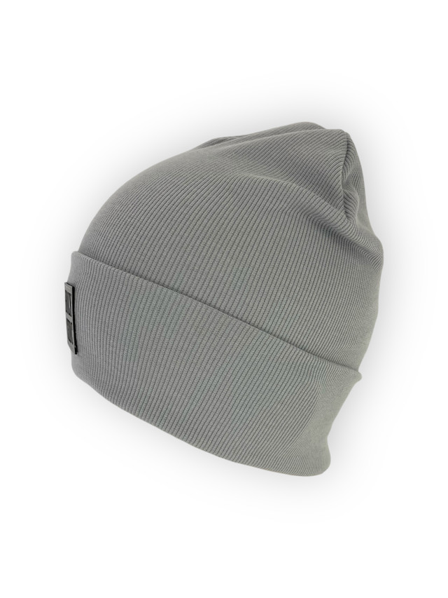 Одинарная трикотажная шапка с отворотом для мальчика