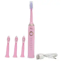 Електрична зубна щітка Shuke SK-601 акумуляторна рожева
