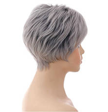 Перука коротка блонд із сивиною, термоволокно VC 335, фото 3
