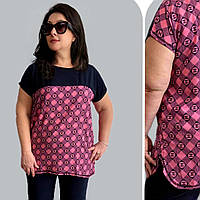 Жіноча туніка літня футболка великі розміри з 50 по 64 розмір