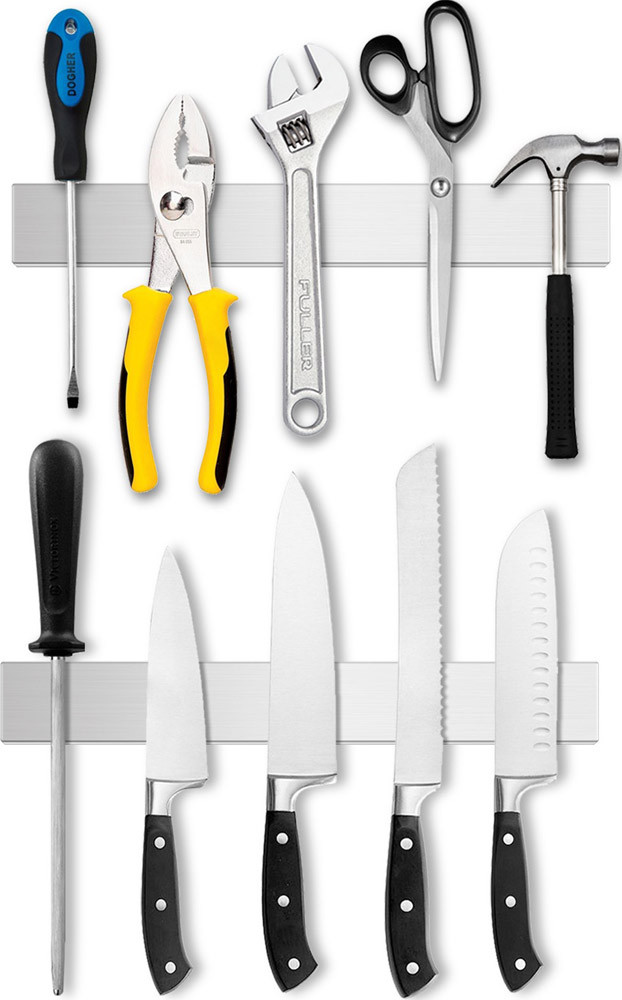 Настінний магнітний тримач для ножів та інструментів MADORU 300мм, з нержавіючої сталіEStyle