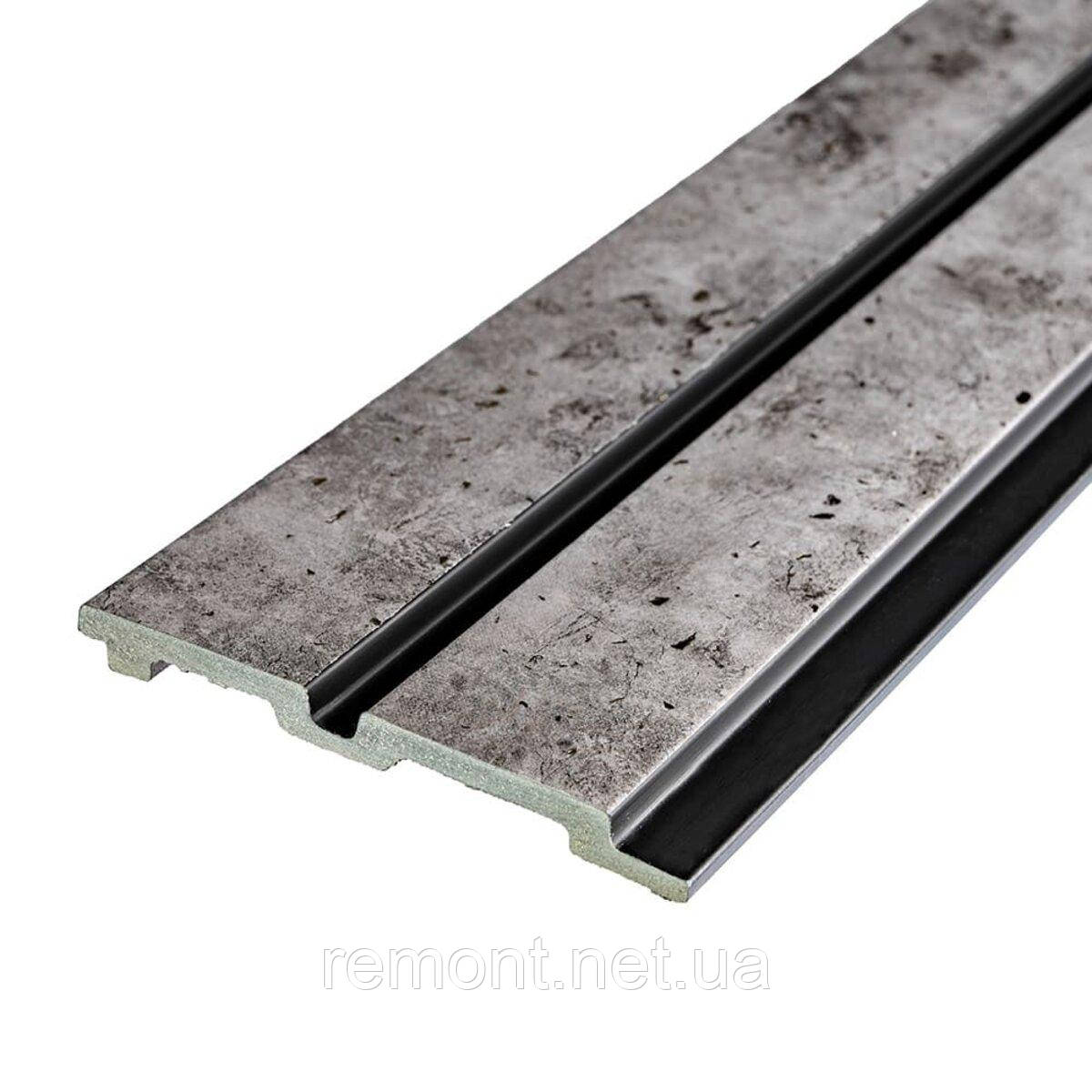 Рейка декоративна PS 2900х120х12мм Бетон із золотими вкрапленнями SW-00001752, фото 1