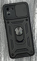 Чехол для Samsung Galaxy A03 ударопрочный чехол Camshield Serge Ring на самсунг а03 черный