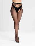 Жіночі чорні колготки панчохи в сітку з доступом Панчохи колготки в сітку з відкритим доступом, фото 4