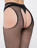 Жіночі чорні колготки панчохи в сітку з доступом Панчохи колготки в сітку з відкритим доступом, фото 5