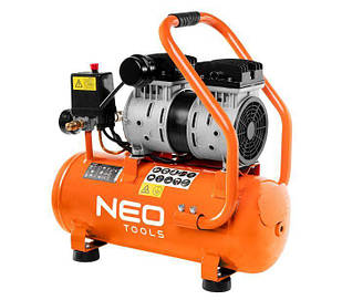 Neo Tools 12K020 Компресор, безмасляний, 230В, 12л, 8 Бар, 105л/хв, 500Вт, прямий привід, індукційний, IP20