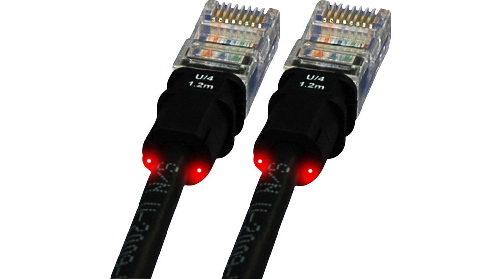 Патчкорд PatchSee U/5, RJ45, CAT5e, U/UTP, 1,5 м, чорного кольору.