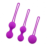 Набір вагінальних кульок, Вагінальні кульки зі зміщеним центром, Тренажер Кегеля, Інтимні іграшки, фото 8