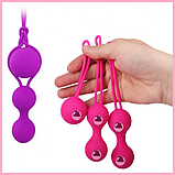 Набір вагінальних кульок, Вагінальні кульки зі зміщеним центром, Тренажер Кегеля, Інтимні іграшки, фото 2