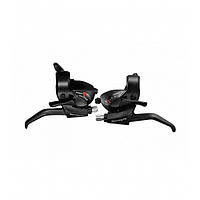 Моноблоки, манетки с тормозными ручками Shimano Tourney ST-TX800 3*8