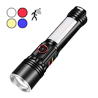 Ліхтар ручний PLD-2307 WHITE LASER LED з датчиком руху, Рower Вank, Zoom