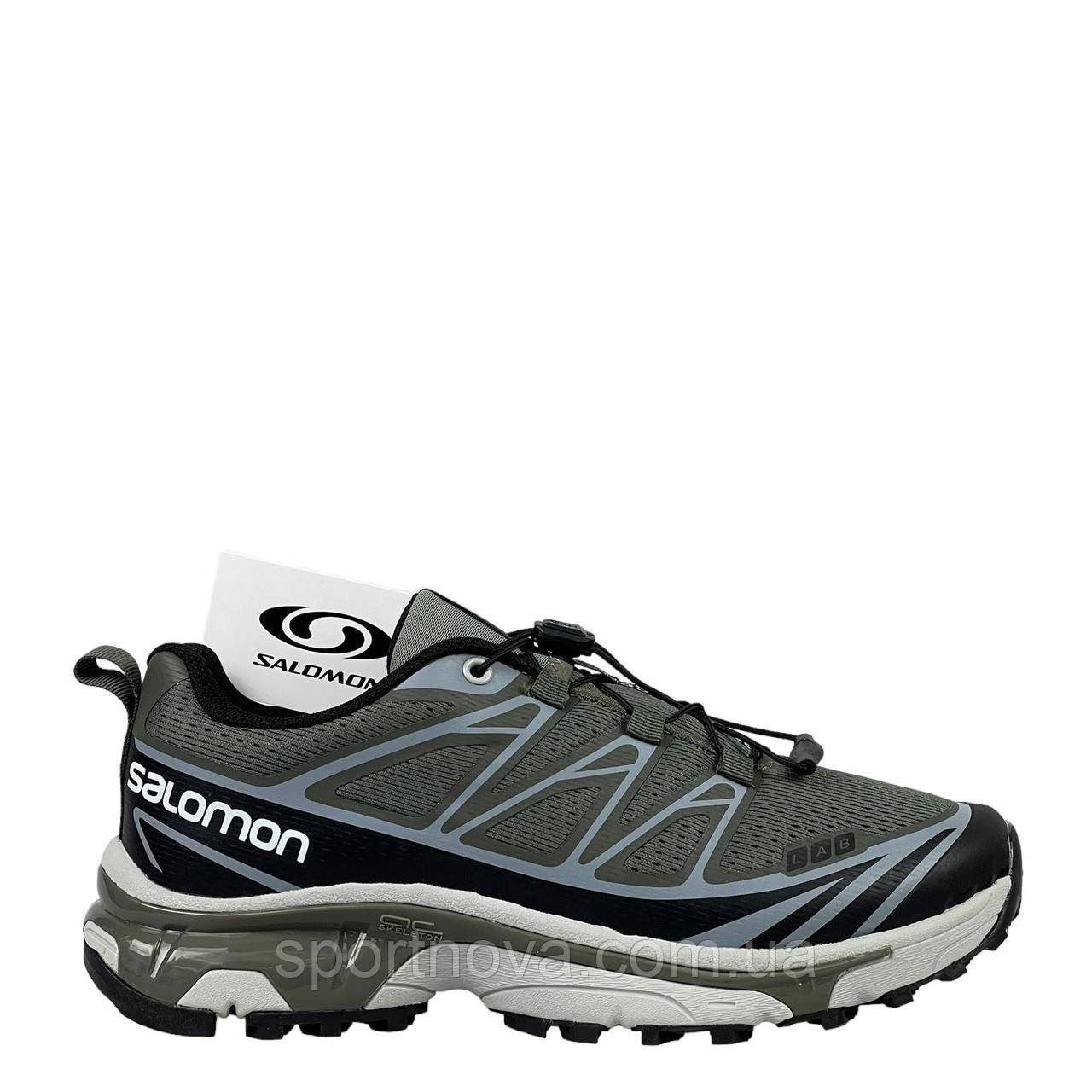 Чоловічі кросівки демісезон Salomon XT-6 текстиль темно-сірі р 41-45, фото 1