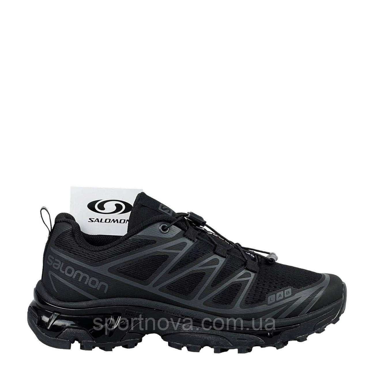 Чоловічі кросівки демісезон Salomon XT-6 текстиль чорні р 41-45
