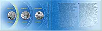 Набір із трьох монет у сувенірній упаковці "Державні символи України", 5 грн, 2022 рік