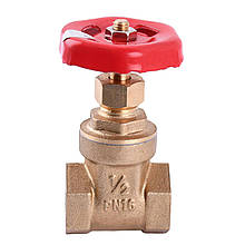 Засувка клинова латунна SOLOMON DN 1/2" для плавного регулювання (2042)