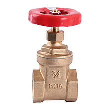 Засувка клинова латунна SOLOMON DN 3/4" для плавного регулювання (2042)