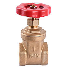 Засувка клинова латунна SOLOMON DN 1" для плавного регулювання (2042)