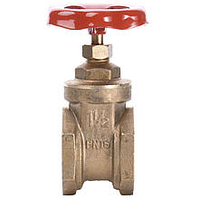 Засувка клинова латунна SOLOMON DN 1 1/2" для плавного регулювання (5080,2041)