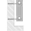 Кронштейн секційного радіатора штирковий білий з дюбелем ф8х170 мм (кратно 2), фото 2