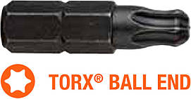 Насадка викруткова USH Industry : TORX T20K x 25 мм BallEnd заокруглена, Уп. 10 шт.