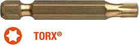 Насадка викруткова USH ISOTIN : TORX T20 x 50 мм Torsion. титанова подовжена, Уп. 10 шт.