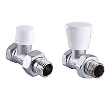 Кран радіаторний прямий ARCO 1/2″ подача + обратка (комплект) KC013 KCM13