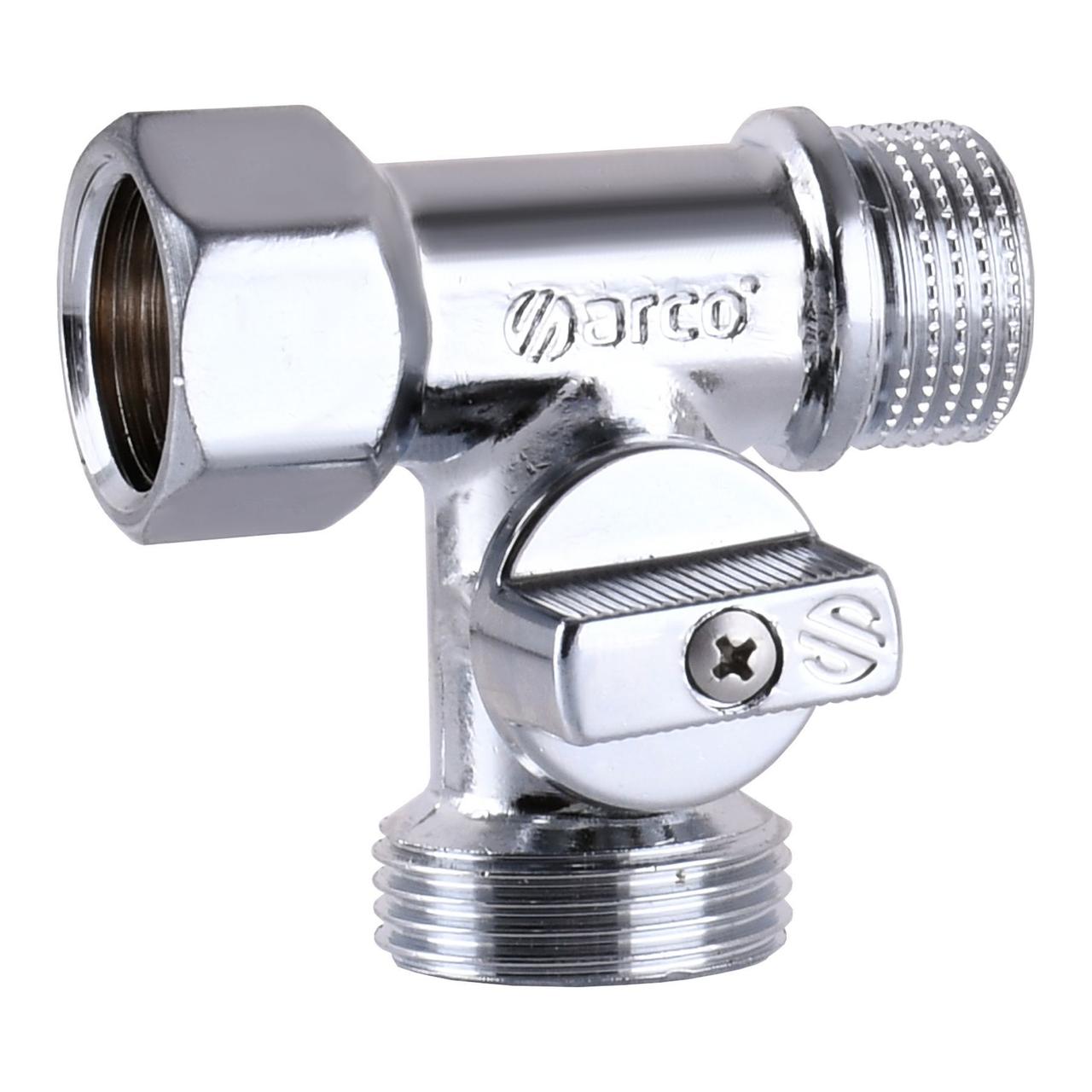 Кран-трійник кульовий ARCO 1/2 "x3/4 "x1/2 для пральних машин 0233510, фото 1