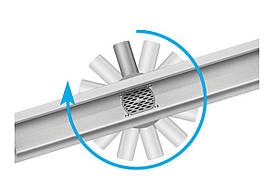 Трап підлоговий зливний з нержавіючої сталі "ROTARY" FALA; 70x 4х 5 см, обертовий сифон [5/70]