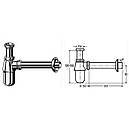 Сифон для раковини VIEGA 1 1/4<unk> х1 1/4<unk> метал. хром пляшка. б/г 100674, фото 2