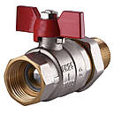 Кран кульовий прямий з американкою SOLOMON 1″ латунний посилений (1042), фото 3