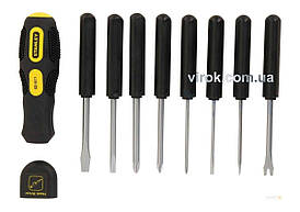(DW) Викрутка STANLEY "Multifunctional" : 8 насадок, (Комплектація 9 шт.)