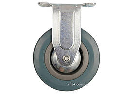 Колесо до візка Ø=100мм, b=26 мм VOREL; сіра гума, зі штивною опорою; h=134 мм, навантаж.-45 кг [38]