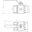 Кран кульовий для води SELBA DN 2" (PN 40) внутрішній-зовнішній SL1505, фото 3