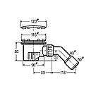 Сифон для душ кабіни Tempoplex VIEGA 110х40/50 пластик. хром 364786, фото 3