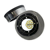 Відро для сміття господарське 8Л з притискним кільцем, нержавіюча сталь, хром VINKS, фото 2