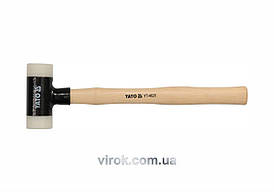 Молоток безінерційний YATO з дерев. ручкою, Ø= 45 мм, m= 490 г, l= 348 мм [6/36]
