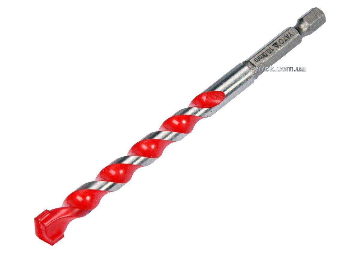 Свердло універсальне YATO: YG6X, Ø= 10 мм, l= 120/70 мм, HEX-1/4" [50/200]