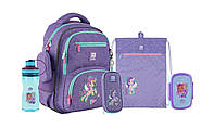 Шкільний набір Kite My Little Pony (рюкзак+пенал+сумка+ланчбокс+пляшка) 39х28.5х13.5, SET_LP24-773M